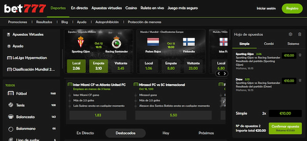 Apuestas deportivas - Bet777 apuestas deportivas en España