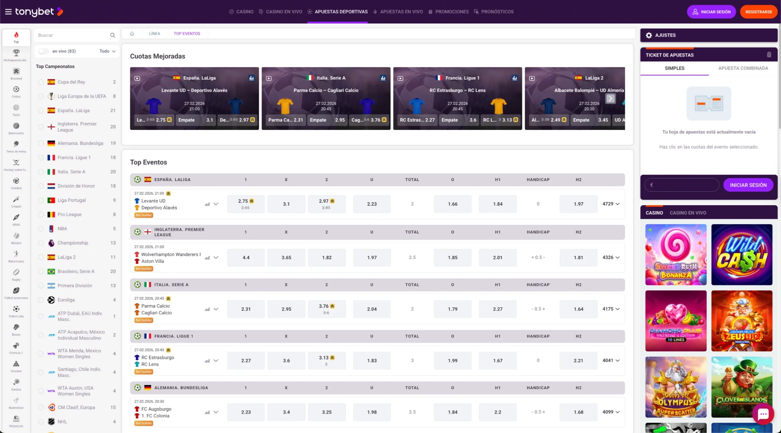 Tonybet Apuestas Deportivas