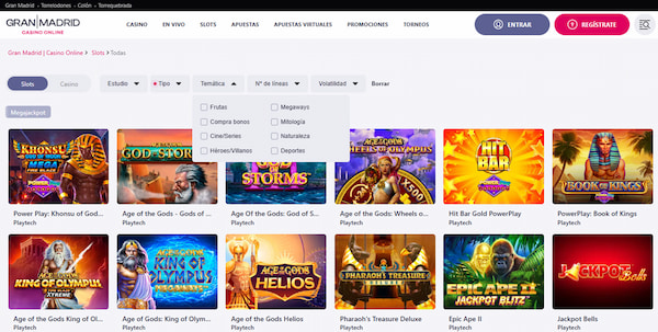 Tragamonedas en Casino Gran Madrid