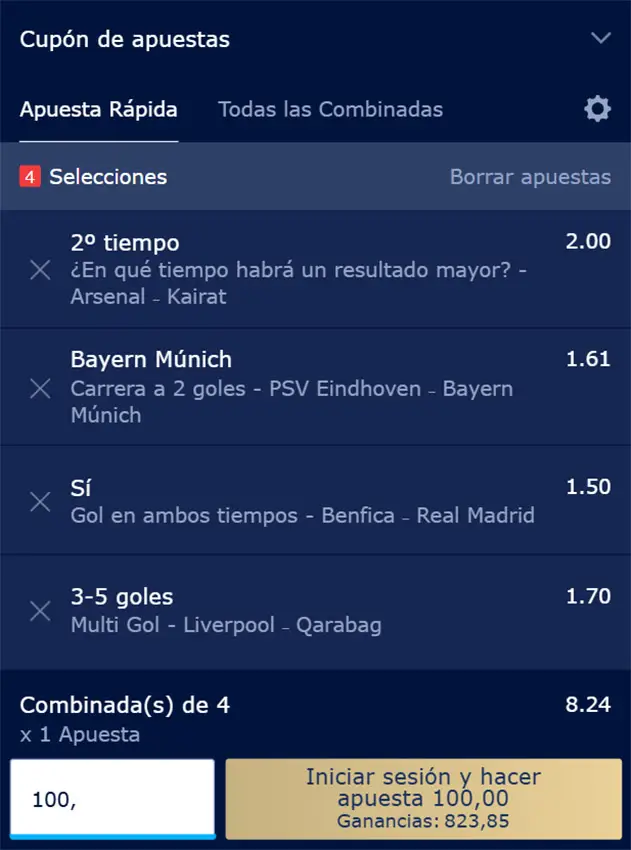 Champions League Jornada 8 - Combinada 1