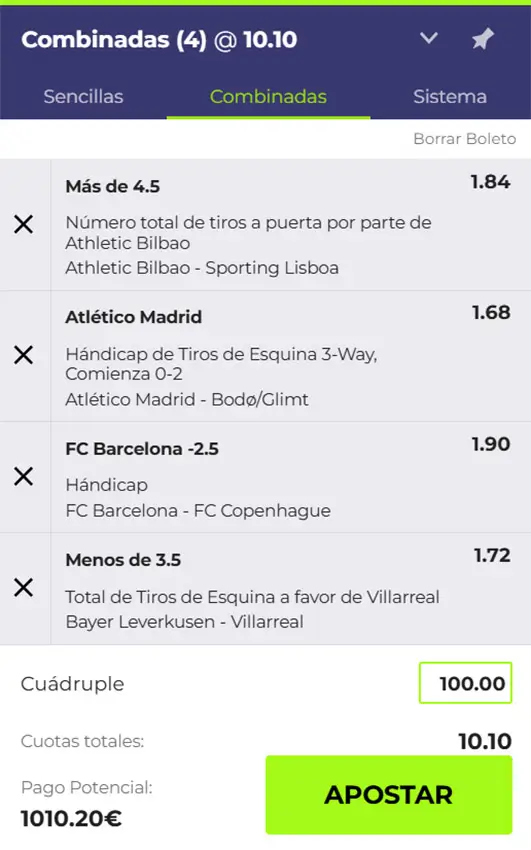 Champions League Jornada 8 - Combinada 2