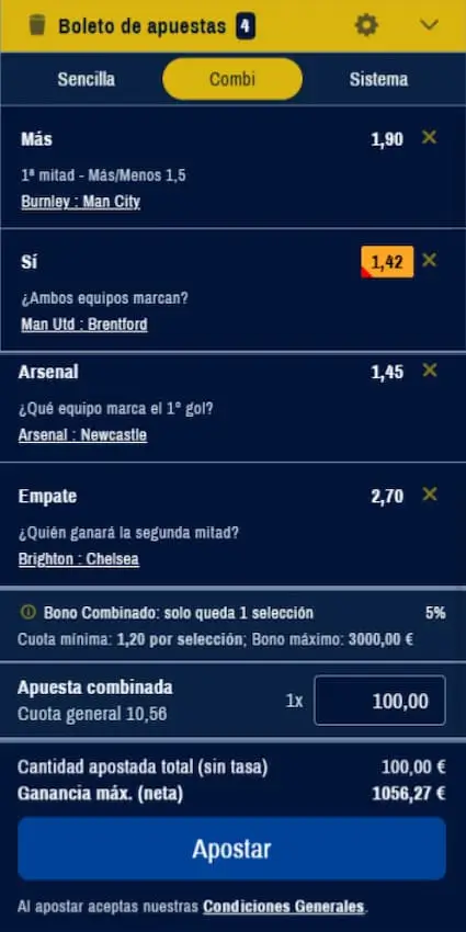Cmbinada 1 Premier League Jornada 34