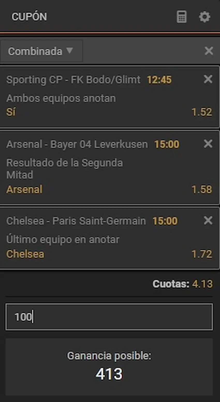 Combinada 1 - Champions League Octavos VUELTA