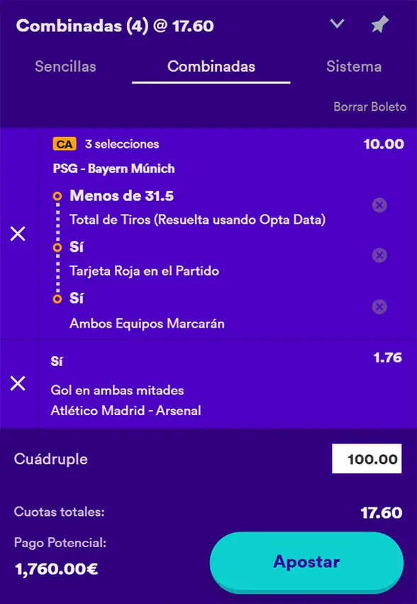 Combinada 1 - Champions League Semifinales