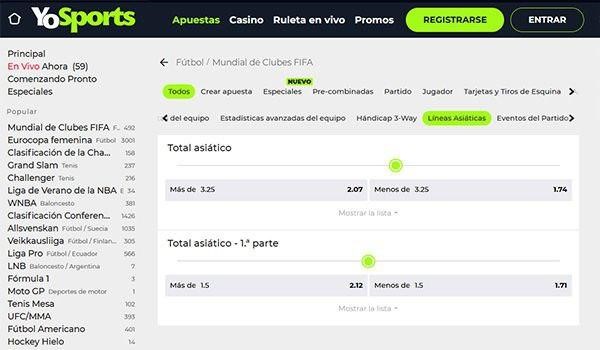 Hándicap Asiático en YoSports