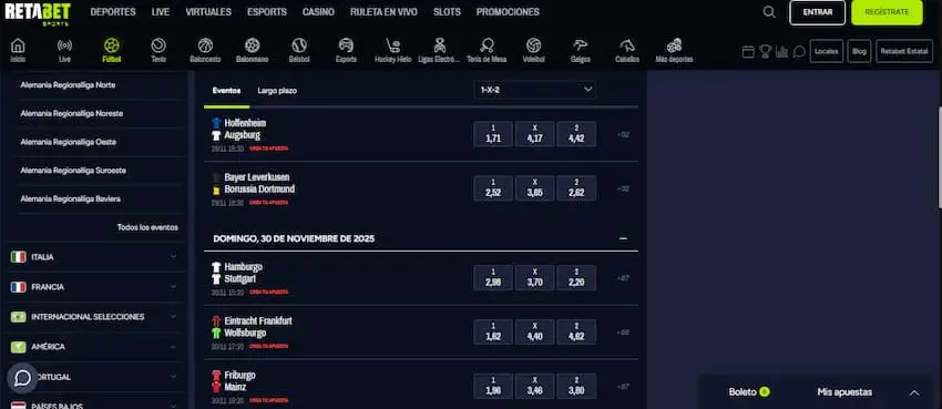 Apuestas en la Bundesliga en retabet