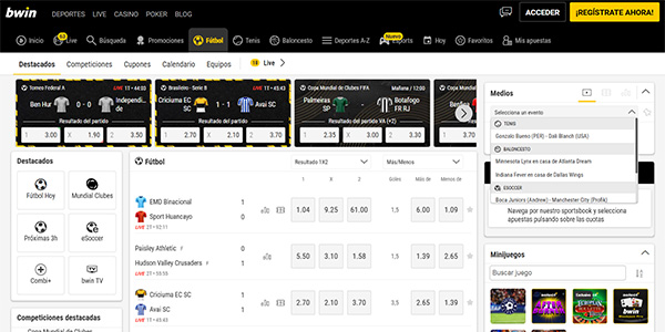 Casas de Apuestas Más Confiables en España : Bwin