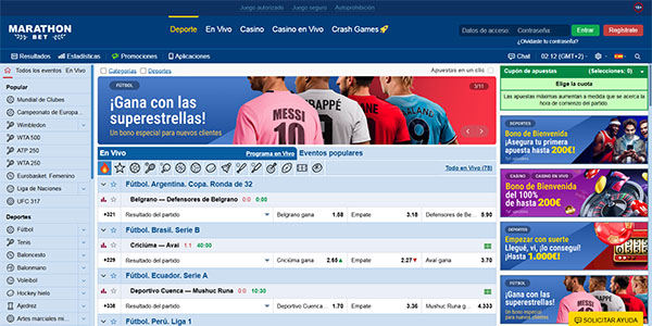 Casas de Apuestas Más Confiables en España : MarathonBet
