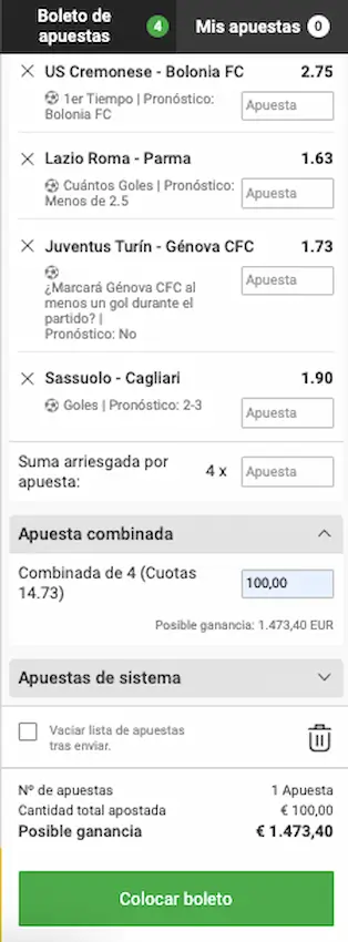 Combinada 2 Serie A Jornada 31