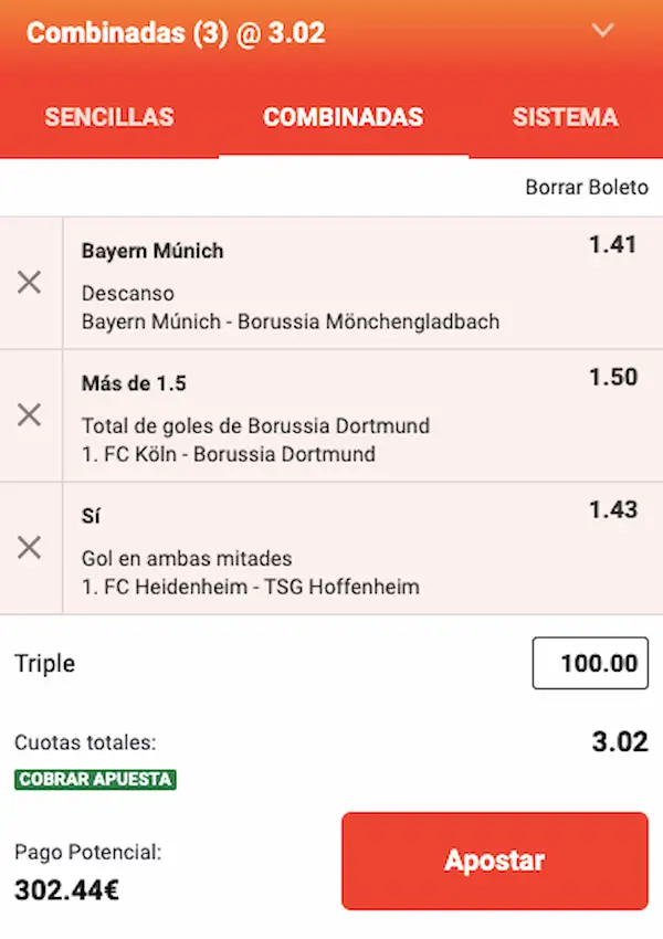 Combinada 3 Jornada 25 Bundesliga