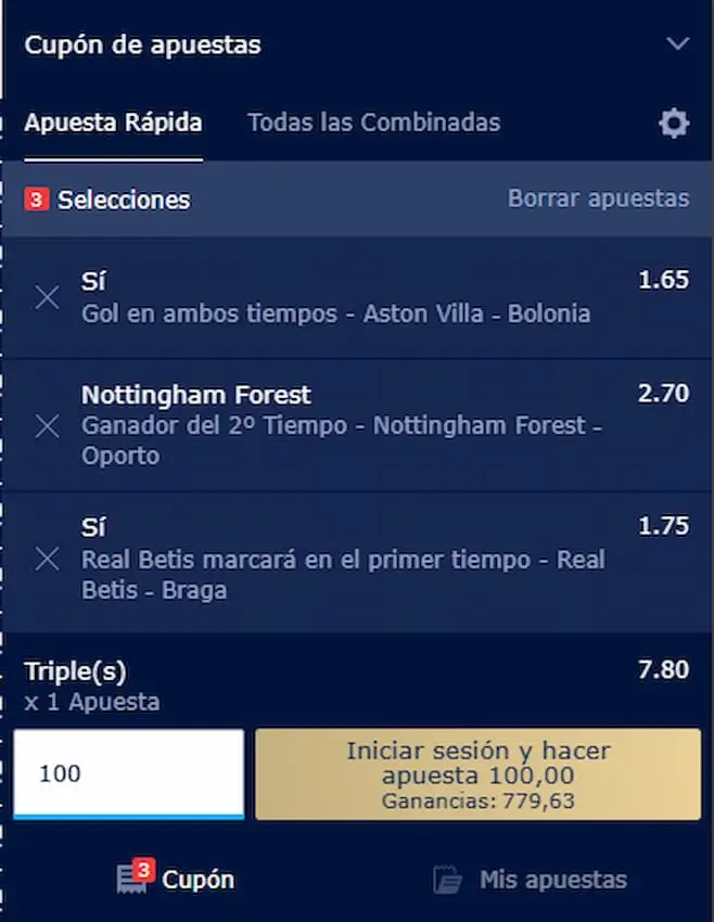 Cuartos de Final (VUELTA) Europa league Combinada 2