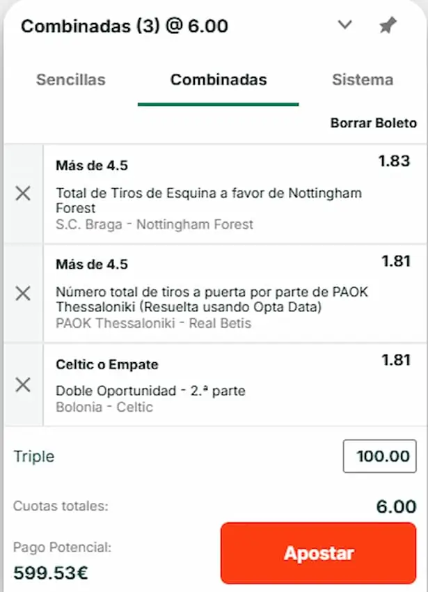 Europa League Jornada 7 Combinada 3