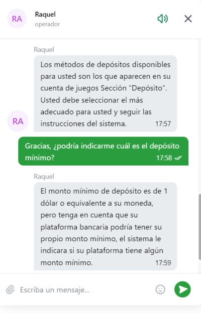 22Bet chat en vivo
