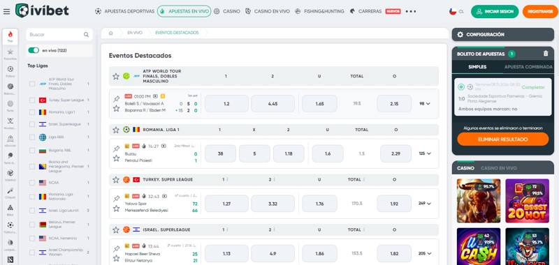 Apuestas en vivo Ivibet Chile