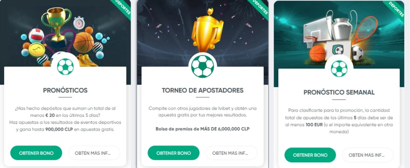 Otras promociones Ivibet Chile