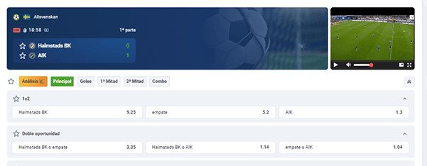 20Bet Apuestas en vivo