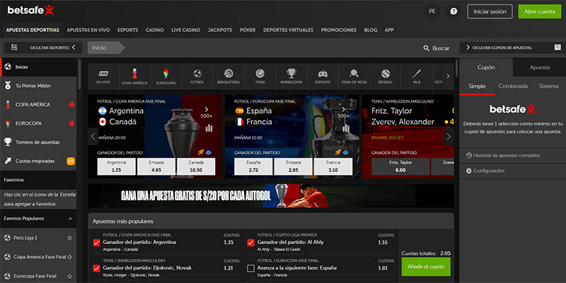 Apuestas deportivas Betsafe