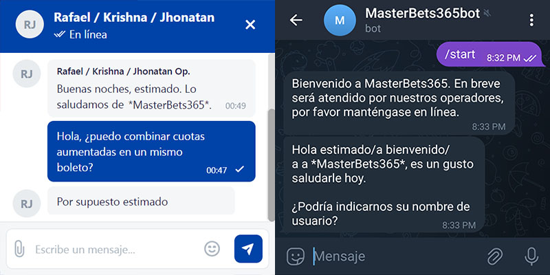Atención al Cliente de MasterBets365