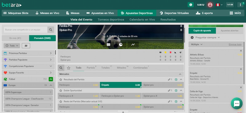 Betara apuestas deportivas
