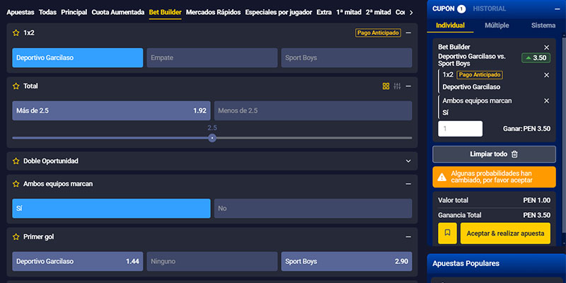 Creador de Apuestas MasterBets365