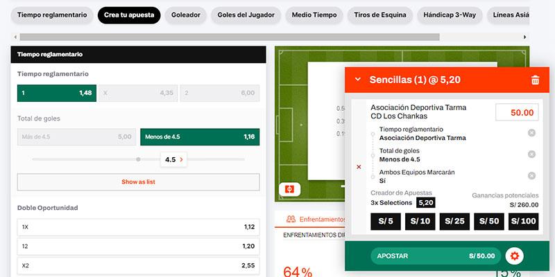 Creador de apuestas de Betwarrior