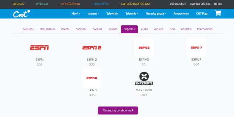 ESPN en CNT