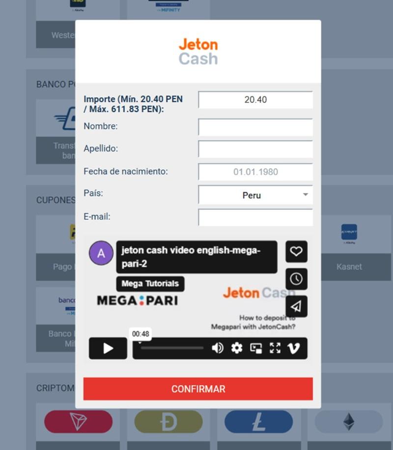 Megapari tutorial de pago