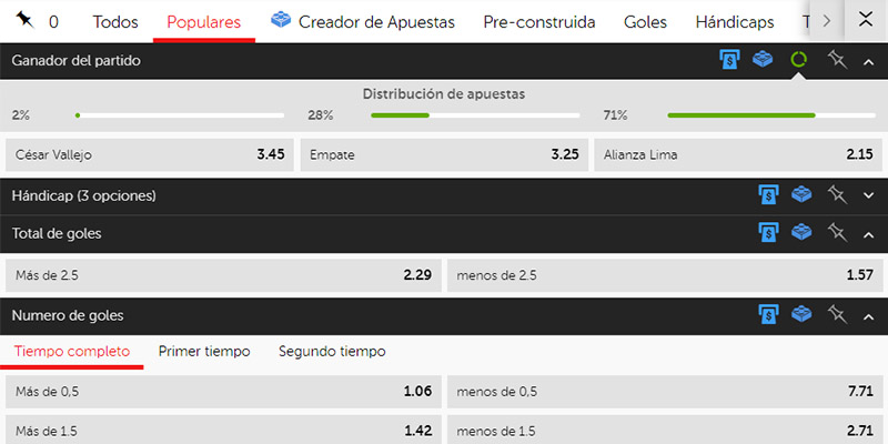 Mercados de Betsafe