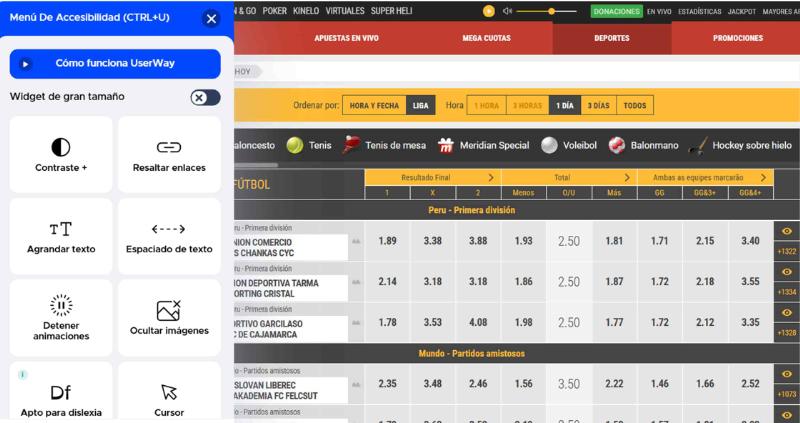 Meridianbet personalizacion de navegación web