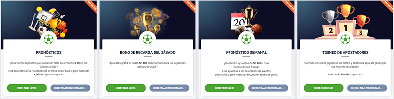 Promociones de 20Bet Perú