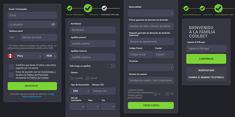 Registro en Coolbet