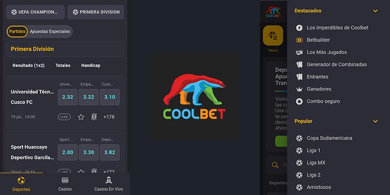 Versión Móvil de Coolbet