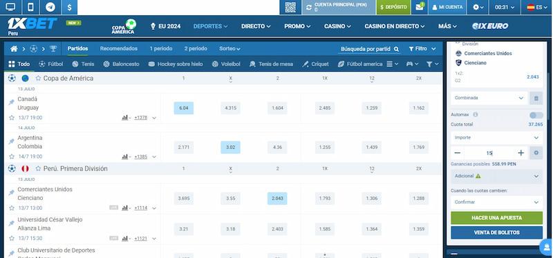 apuestas deportivas en 1xbet