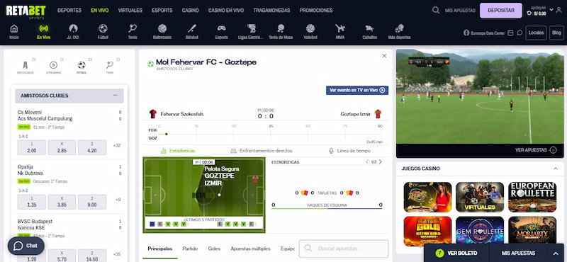 Apuestas en vivo retabet
