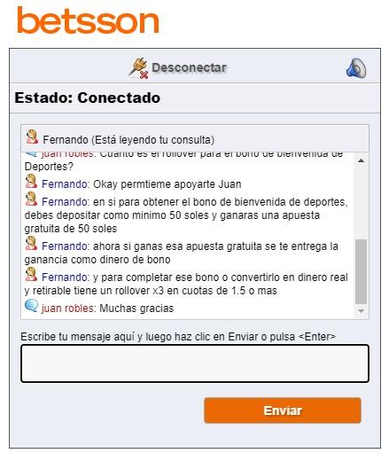 chat en vivo betsson