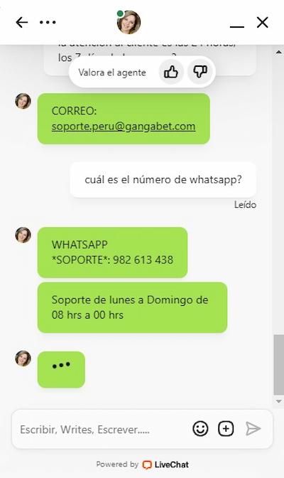 chat en vivo gangabet