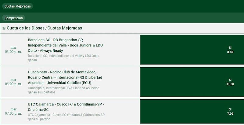 cuotas de los dioses olimpobet