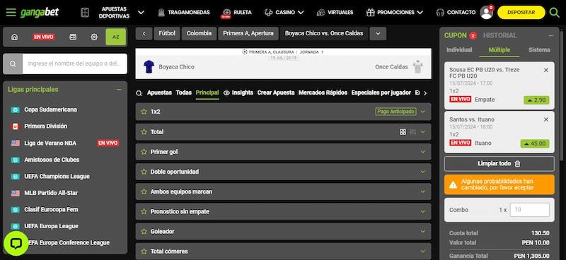 deportes y mercados en gangabet