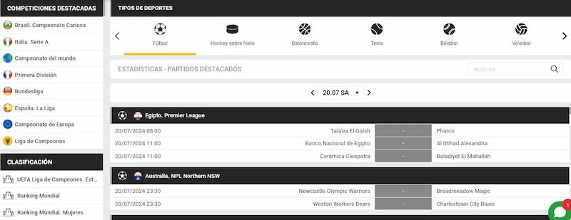 estadisticas - melbet