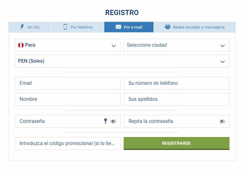 registro en 1xbet