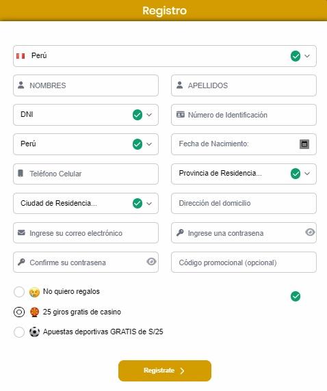 registro en doradobet