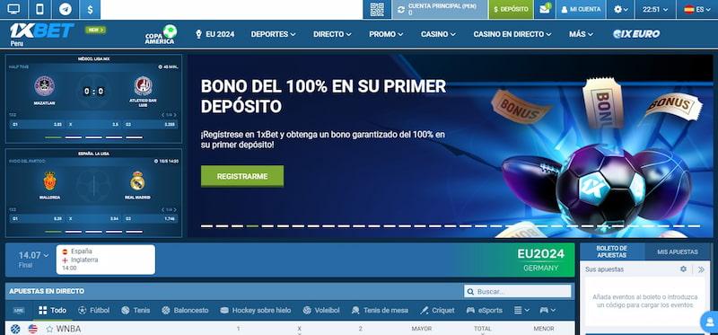 pagina principal de 1xbet