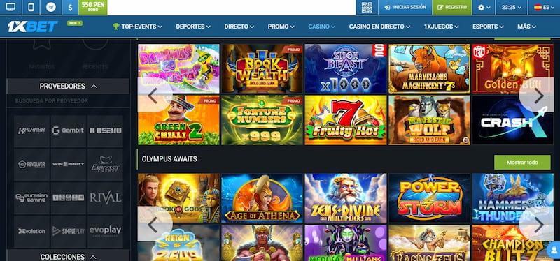 1xBet - Mejores juegos de casino Perú
