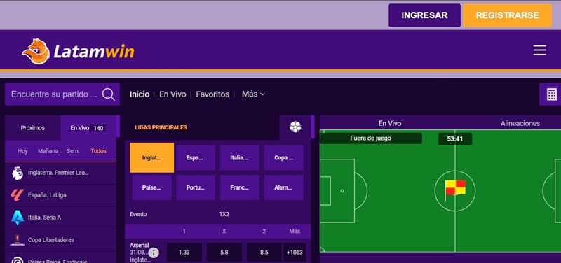 Apuestas deportivas en Latamwin