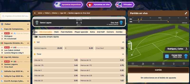Apuestas en vivo Wazamba Chile