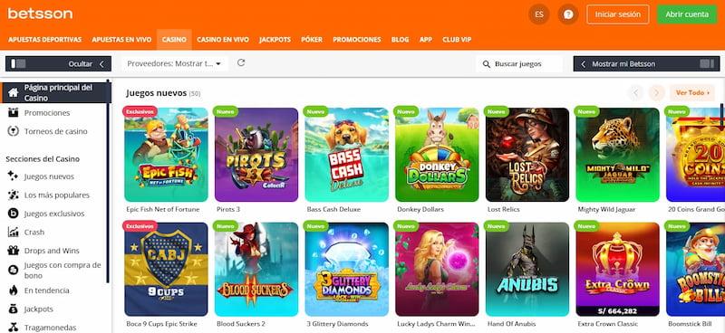 Betsson - Mejores juegos de casino Perú