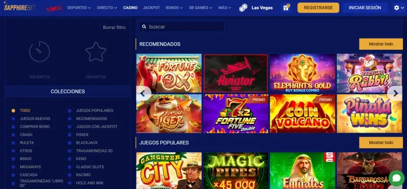 Casino de SapphireBet Perú