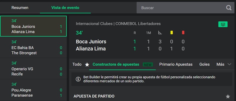 Constructor de apuestas en Brazino777