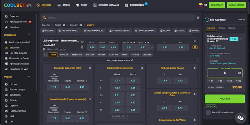 CoolBet apuestas en fútbol