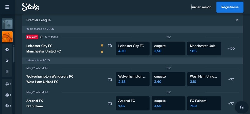Deportes y mercados de apuestas deportivas Stake Ecuador